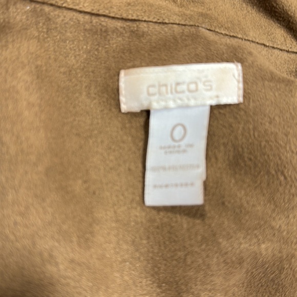 Chico’s brand  brown polyester snap up front jacket / Size 0 / V-73‎ - Picture 6 of 6